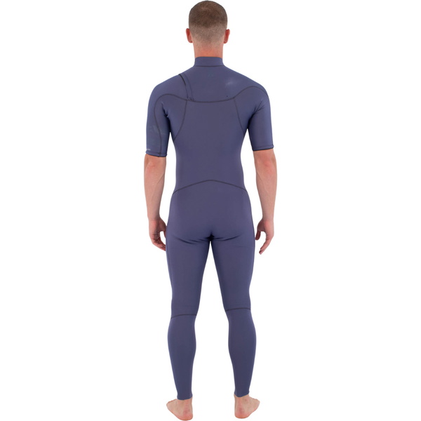 2026 Hurley Hombres Air 2/2mm Manga Corta Chest Zip Neopreno MFS0013212 - Destroyer